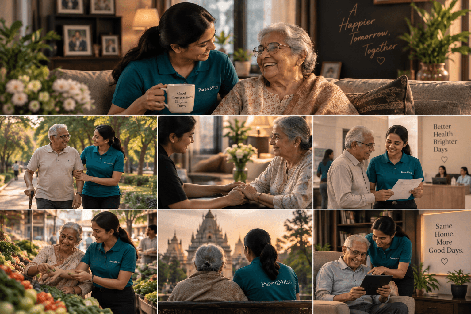 ParentMitra care companion providing support and peace of mind for elderly parents in Delhi NCR